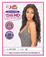 Cargar imagen en el visor de la galería, MAGIC LACE 13X6 HD LACE FRONTAL GLUELESS WIG RIPPLE CURL - MLF136R
