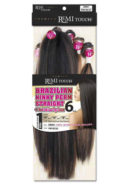 New Born Free Remi Touch 6pcs - Natural Kinky Perm Straight 14