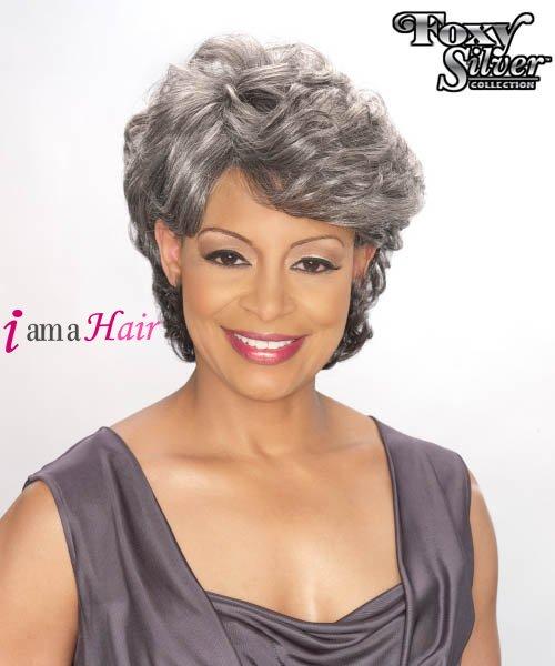Foxy Silver Synthetic Full Wig - EMILY