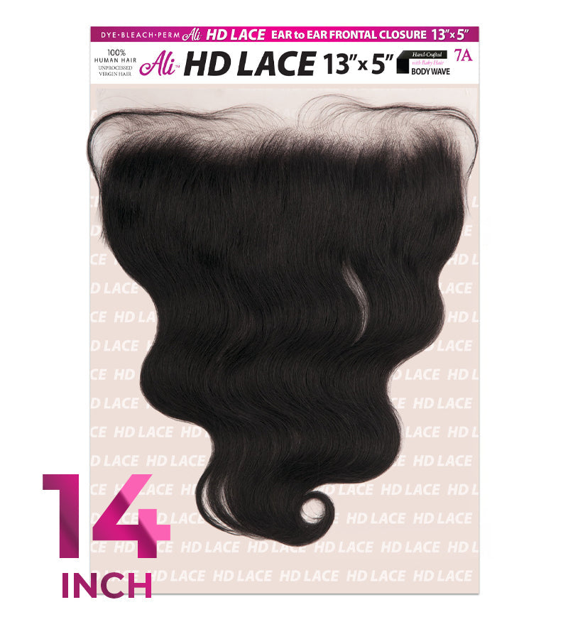 New Born Free HD 13X5 LACE EAR to EAR FRONTAL CLOSURE-BODY WAVE 14