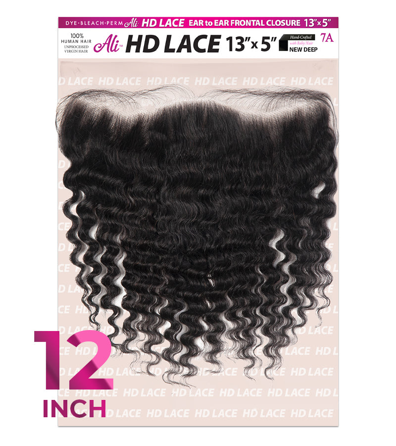 New Born Free HD 13X5 LACE EAR to EAR FRONTAL CLOSURE-NEW DEEP 12