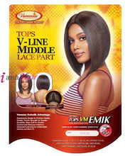 Load image into Gallery viewer, Vanessa TOPS VM EMIK - Synthetic Express Swissilk Lace V-Line Middle Part  Lace Front Wig
