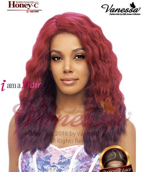 Vanessa Human Hair Blend Lace Front Wig - HONEY C NATEX