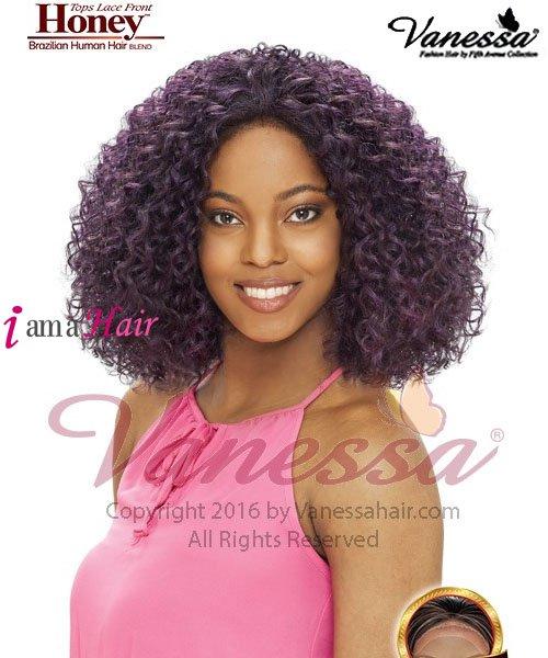 Vanessa Human Hair Blend Lace Front Wig - HONEY MONTA