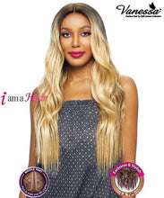 Load image into Gallery viewer, Vanessa Human Hair Blend Middle Part Designer Lace Front Wig - TMLA VIKAT
